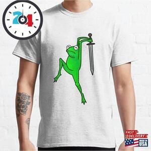Cute Sword Fighting Frog Classic T-Shirt